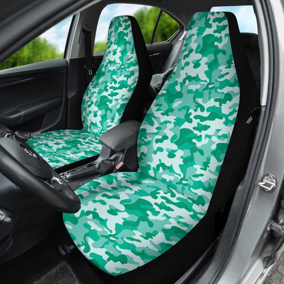 Cool Mint Green Camo Car Seat Covers 211501