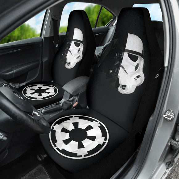 Stormtrooper Darth Vader Half Face with Galactic Empire Logo Star Wars Car Seat Covers 212901