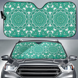 Green Mandala Circle Car Auto Sun Shades 212401