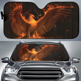 Flaming Phoenix with Arrow Halo Rising Car Auto Sun Shades 211402