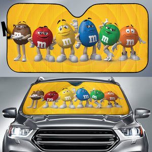 Amazing Gift Idea M&M Funny Members Car Auto Sun Shades 210101