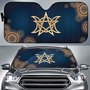 Triple Moon Mandala Car Auto Sun Shades 210402