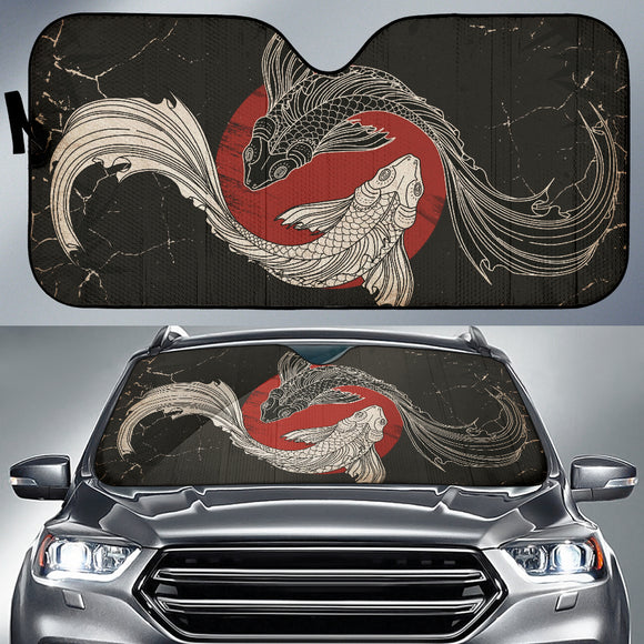 Japan Koi Fish Art Car Auto Sun Shades 212801