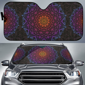 Purple Mandala Circle Car Auto Sun Shades 212401