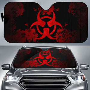 Biohazard Red Grunge Car Auto Sun Shades 212101