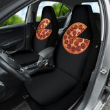 Delicious Pizza Black Background Car Seat Covers 213101