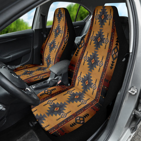 Brown Colors Aztec Boho Vintage Car Seat Covers 212101