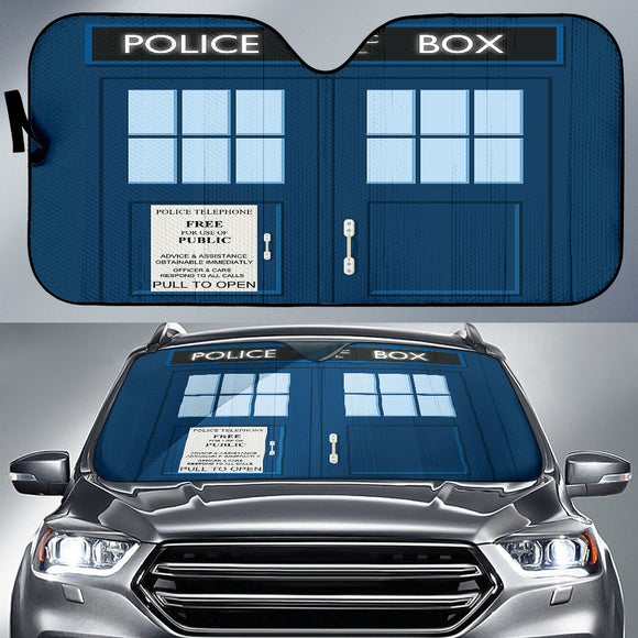 Tardis Telephone Doctor Who Police Public Call Box Car Auto Sun Shades 213001
