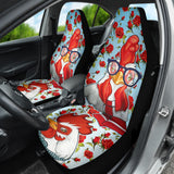 Rooster Chicken Flower Print Car Seat Covers Version 2 211002
