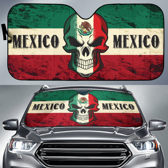 Coat of Arms Mexico Skull Car Auto Sun Shades 210202