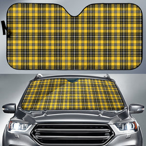 Yellow Black Plaid Pattern Car Auto Sun Shades 212401
