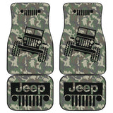 Jeep Offroad Car Floor Mats Camouflage Woodland Style 1 212801