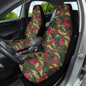 Red Rose Camo Car Auto Seat Covers 212201