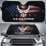 US Air Force Eagles American Flag Car Auto Sun Shade 210402