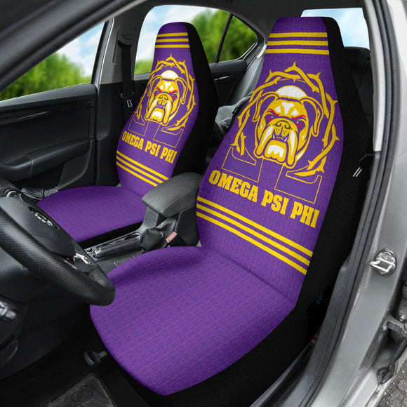 Omega Psi Phi 1911 BullDog Royal Purple Car Seat Covers 212401