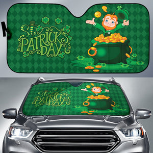 Leprechaun Patrick's Day Car Auto Sun Shades 212501