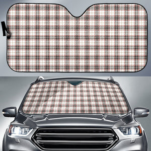 White Plaid Pattern Car Auto Sun Shades 212401