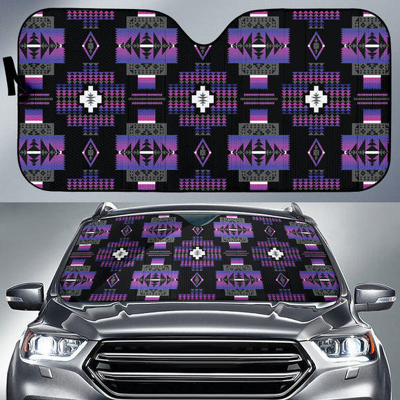 Seven Tribes Purple Car Auto Sun Shades 212301