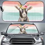 Goat Cute Colorful Watercolor Car Auto Sun Shades 212301