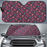 Pink Paisley Pattern Car Auto Sun Shades 212201