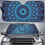 Blue Mandala Circle Car Auto Sun Shades 212401