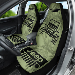 Jeep Offroad Drabolive Black Beach Palms Car Seat Covers Style 1 211701