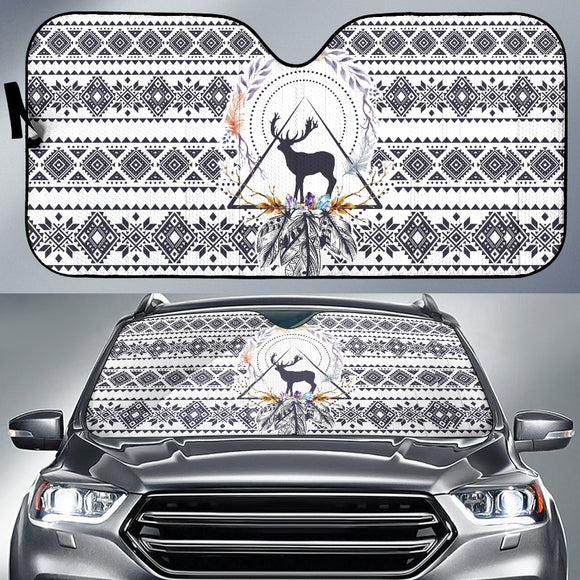 Deer Boho Pattern Car Auto Sun Shades 211701