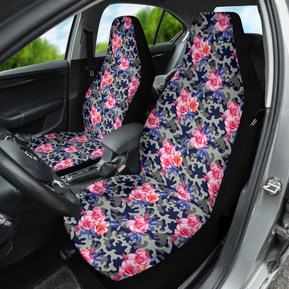 Pink Rose Camo Car Auto Seat Covers 212201