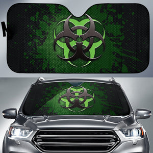 Biohazard Green Grunge Color Splash Car Auto Sun Shades 212101