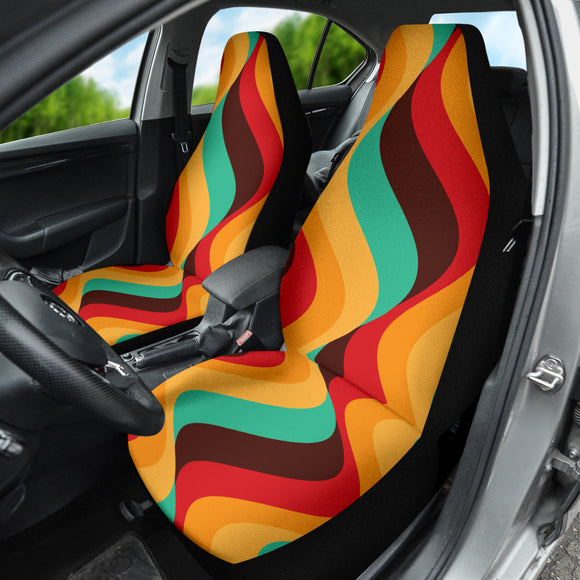 Retro Curve Colorful Car Seat Covers Style 2 210202