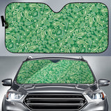 Green Paisley Pattern Car Auto Sun Shades 212201