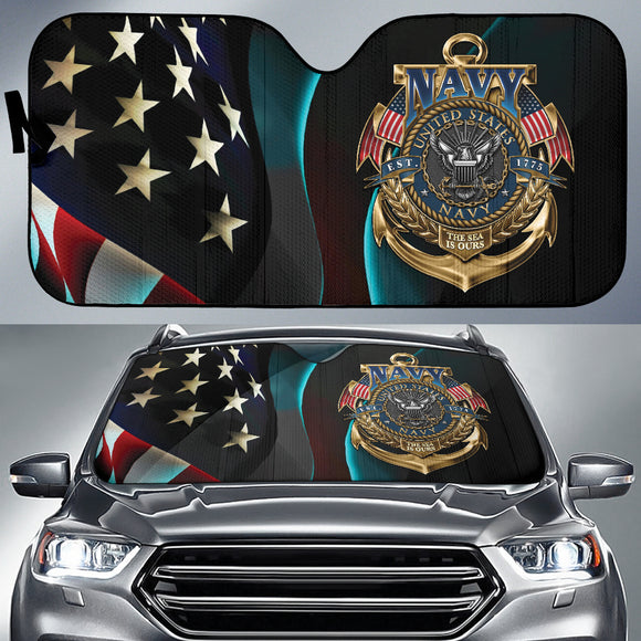 US Navy Car Auto Sun Shades Style 4 210502