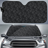 Black Paisley Pattern Car Auto Sun Shades 212101