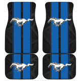 Blue Ford Mustang Fastback Muscle Car Floor Mats 210302