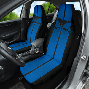 Blue Ford Mustang Fastback Muscle Car Seat Covers 210101