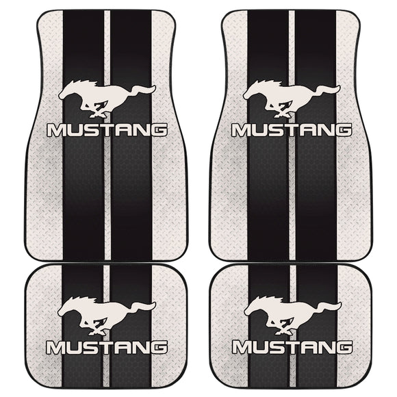 Black Ford Mustang Fastback Muscle Car Floor Mats 210101