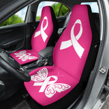 Breast Cancer Butterfly Ribbon Car Seat Covers 210202