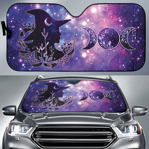 Witch Black Cat Glalaxy Car Auto Sun Shades 212201