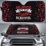 Family Quote Rejoice With Your Family In The Beautiful Land Of Life Car Auto Sun Shades Style 1 210102