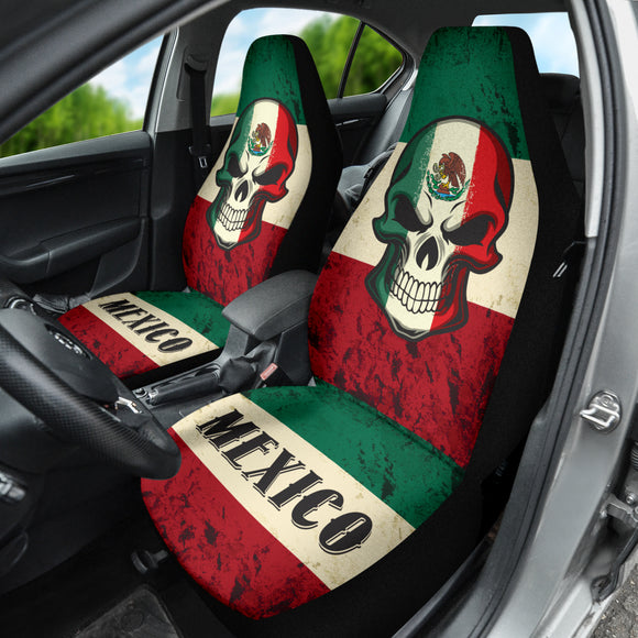 Coat of Arms Mexico Skull Car Seat Covers 210202