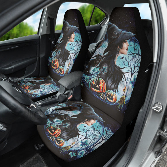 Witch Black Cat Car Seat Covers 212201