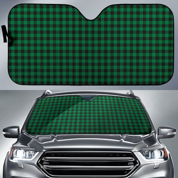 Green And Black Buffalo Plaid Car Auto Sun Shades 210502