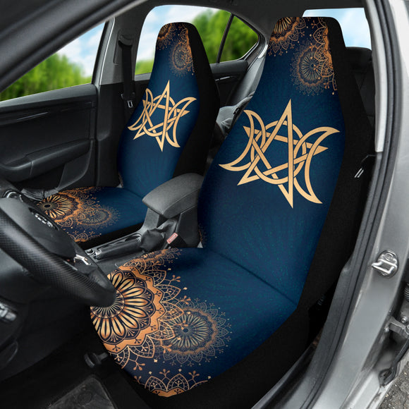 Triple Moon Mandala Car Seat Covers 210402