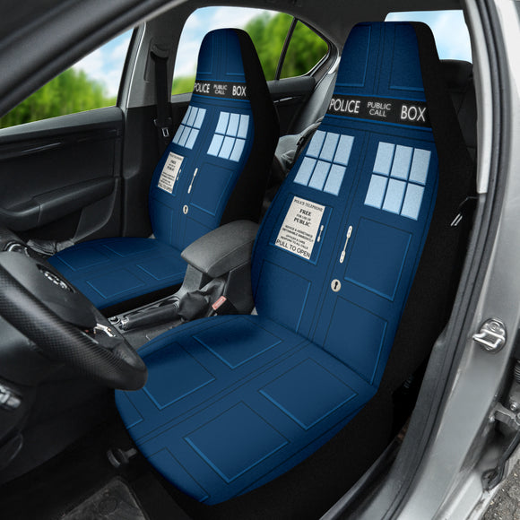 Tardis Telephone Doctor Who Police Public Call Box Car Seat Covers 213001