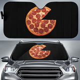 Delicious Pizza Black Background Car Auto Sun Shades 213101