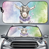 Goat Cute Blue Watercolor Car Auto Sun Shades 212301