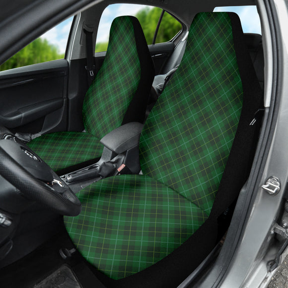 Green Plaid Pattern Car Seat Covers 212401