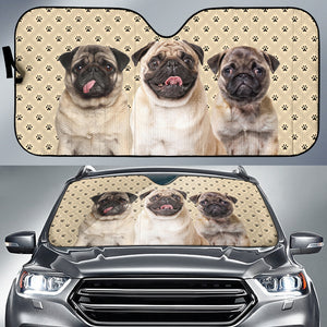 Pug Dog Car Auto Sun Shades Funny Decor Your Car 210102