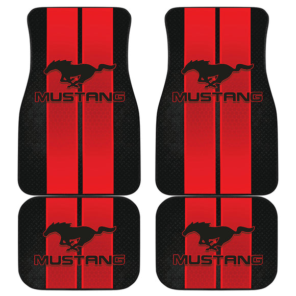 Red Ford Mustang Fastback Muscle Car Floor Mats 210101