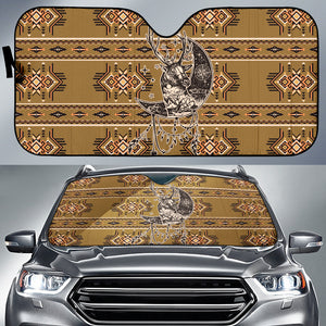 Deer Boho Seamless Car Auto Sun Shades 211701